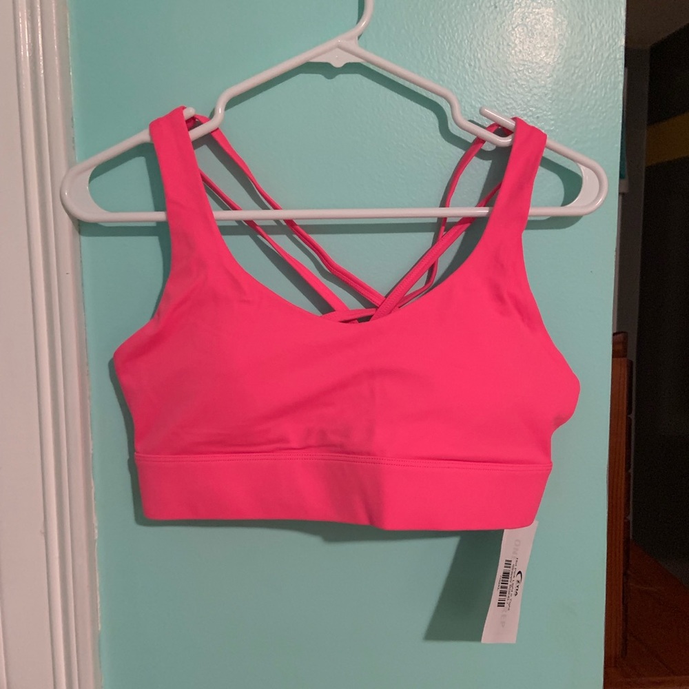 Zyia Hot Pink Light n Tight Strappy Bra